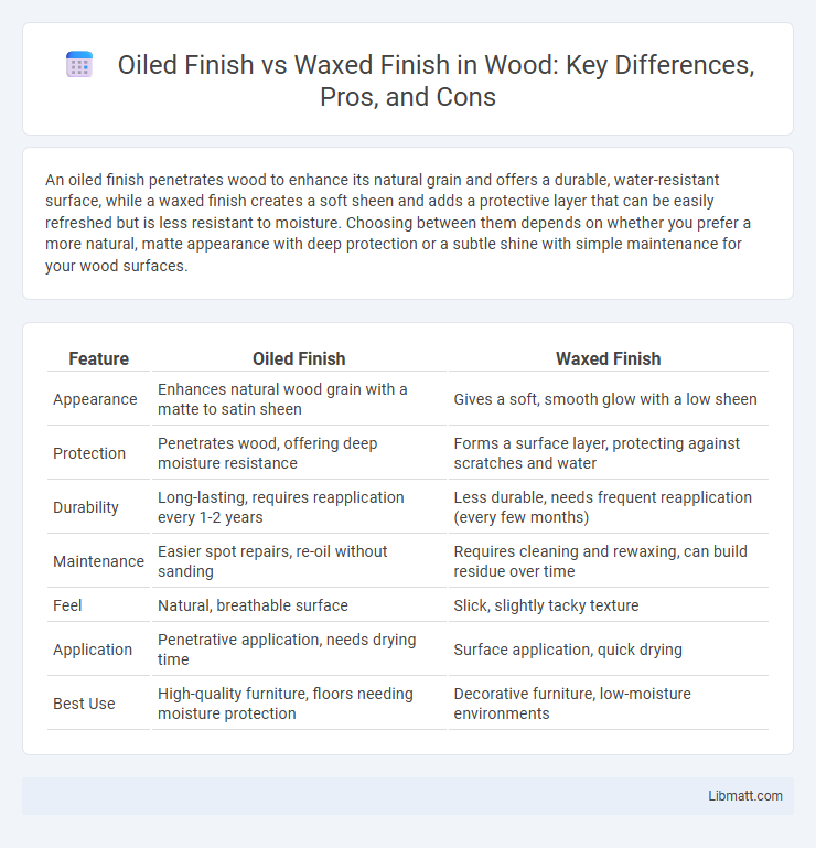 Oiled Finish vs Waxed Finish in Wood: Key Differences, Pros, and Cons