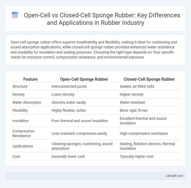 Open-Cell vs Closed-Cell Sponge Rubber: Key Differences and Applications in Rubber Industry