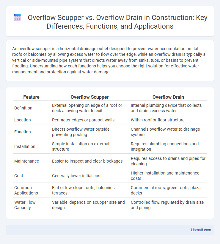 Overflow Scupper vs. Overflow Drain in Construction: Key Differences, Functions, and Applications