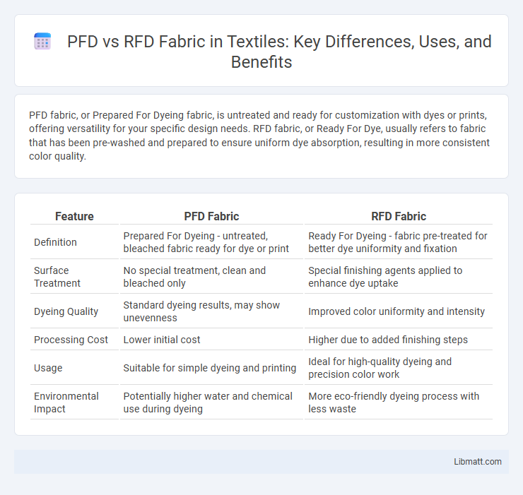 PFD vs RFD Fabric in Textiles: Key Differences, Uses, and Benefits