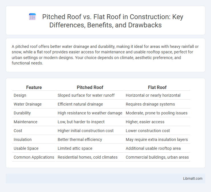 Pitched Roof vs. Flat Roof in Construction: Key Differences, Benefits, and Drawbacks