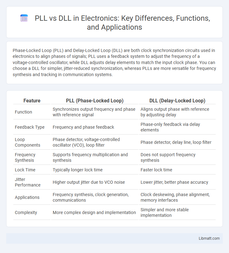 PLL vs DLL in Electronics: Key Differences, Functions, and Applications