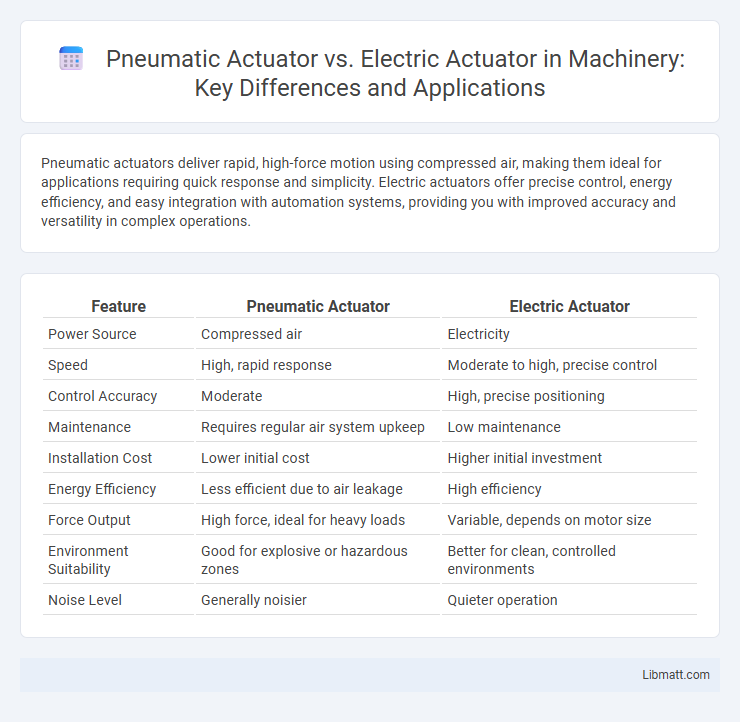 Pneumatic Actuator vs. Electric Actuator in Machinery: Key Differences and Applications