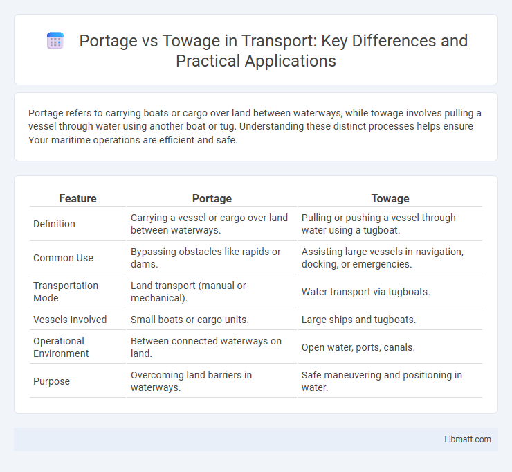 Portage vs Towage in Transport: Key Differences and Practical Applications