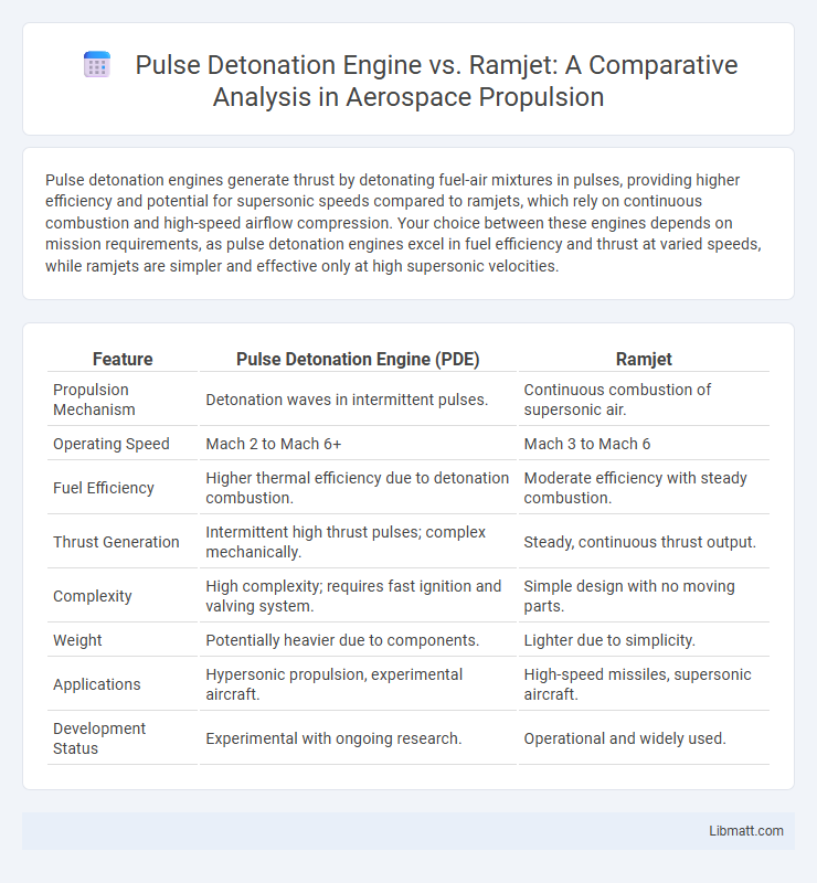 Pulse Detonation Engine vs. Ramjet: A Comparative Analysis in Aerospace Propulsion