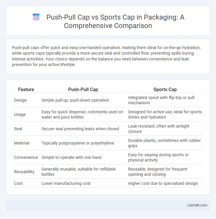 Push-Pull Cap vs Sports Cap in Packaging: A Comprehensive Comparison
