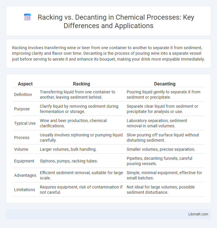 Racking vs. Decanting in Chemical Processes: Key Differences and Applications