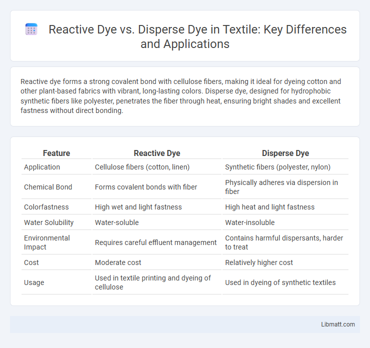 Reactive Dye vs. Disperse Dye in Textile: Key Differences and Applications