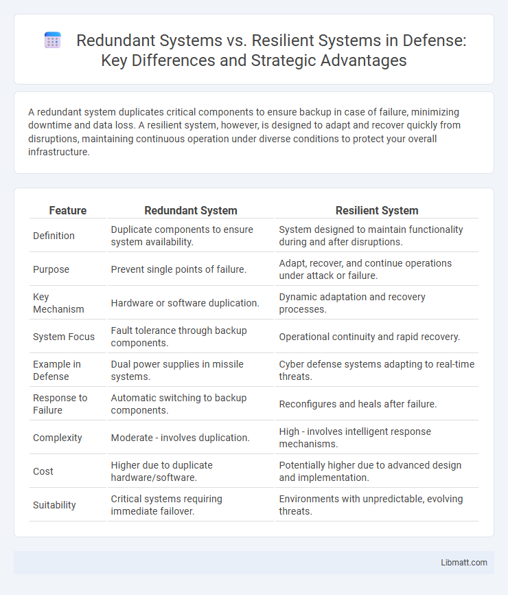 Redundant Systems vs. Resilient Systems in Defense: Key Differences and Strategic Advantages