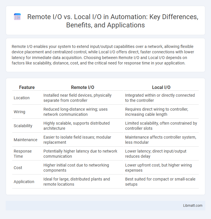 Remote I/O vs. Local I/O in Automation: Key Differences, Benefits, and Applications