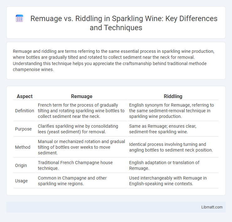 Remuage vs. Riddling in Sparkling Wine: Key Differences and Techniques