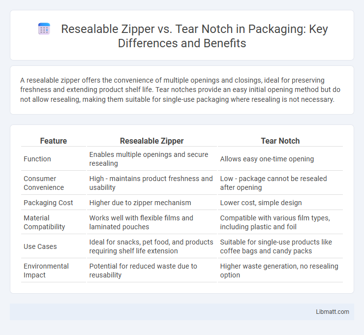 Resealable Zipper vs. Tear Notch in Packaging: Key Differences and Benefits