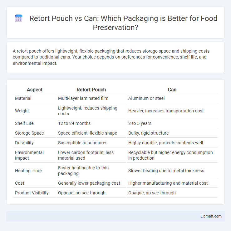 Retort Pouch vs Can: Which Packaging is Better for Food Preservation?