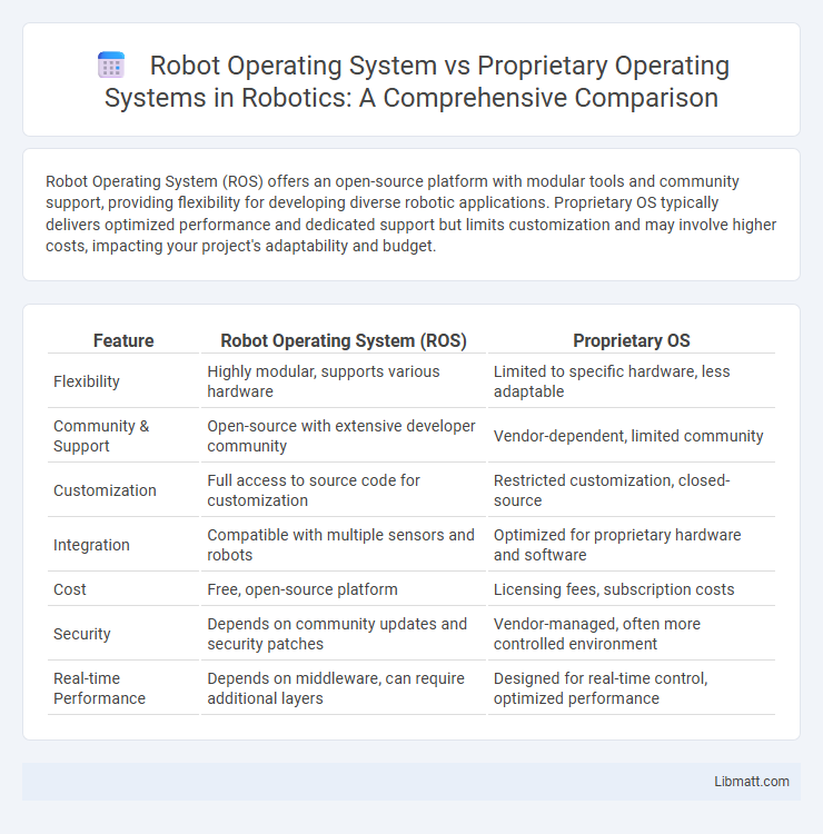 Robot Operating System vs Proprietary Operating Systems in Robotics: A Comprehensive Comparison