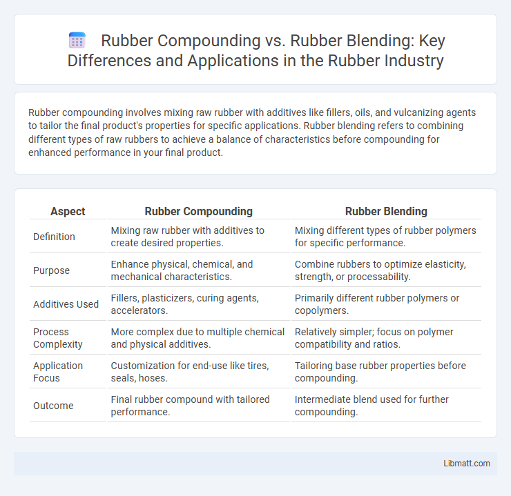 Rubber Compounding vs. Rubber Blending: Key Differences and Applications in the Rubber Industry