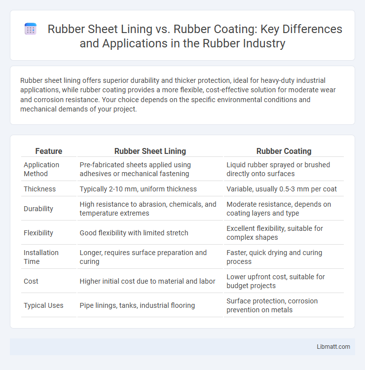 Rubber Sheet Lining vs. Rubber Coating: Key Differences and Applications in the Rubber Industry