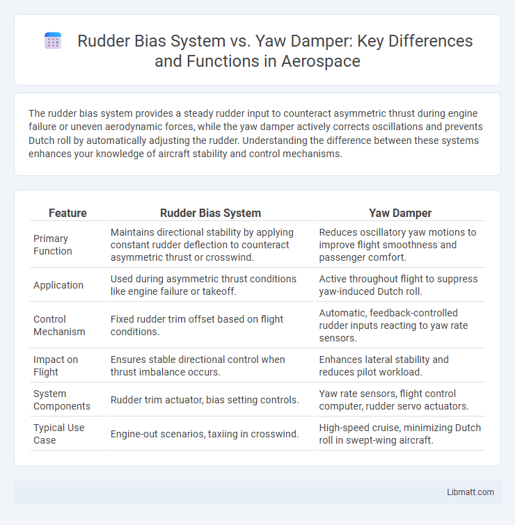 Rudder Bias System vs. Yaw Damper: Key Differences and Functions in Aerospace