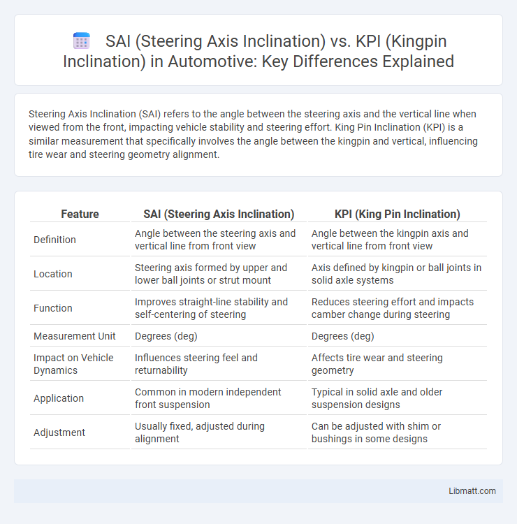SAI (Steering Axis Inclination) vs. KPI (Kingpin Inclination) in Automotive: Key Differences Explained
