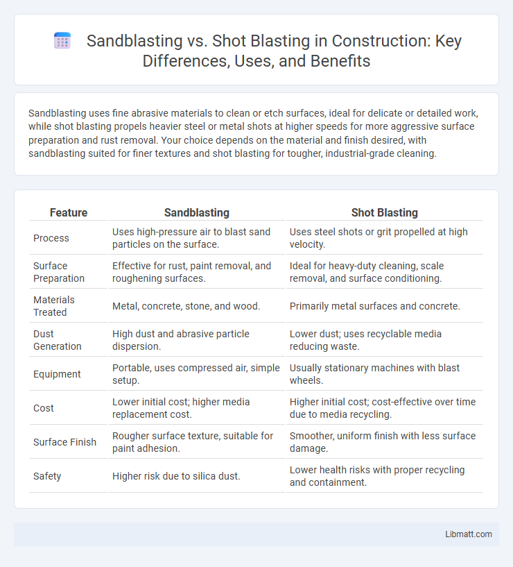 Sandblasting vs. Shot Blasting in Construction: Key Differences, Uses, and Benefits