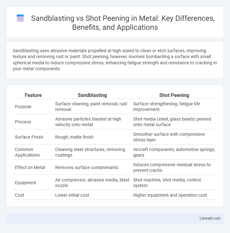 Sandblasting vs Shot Peening in Metal: Key Differences, Benefits, and Applications