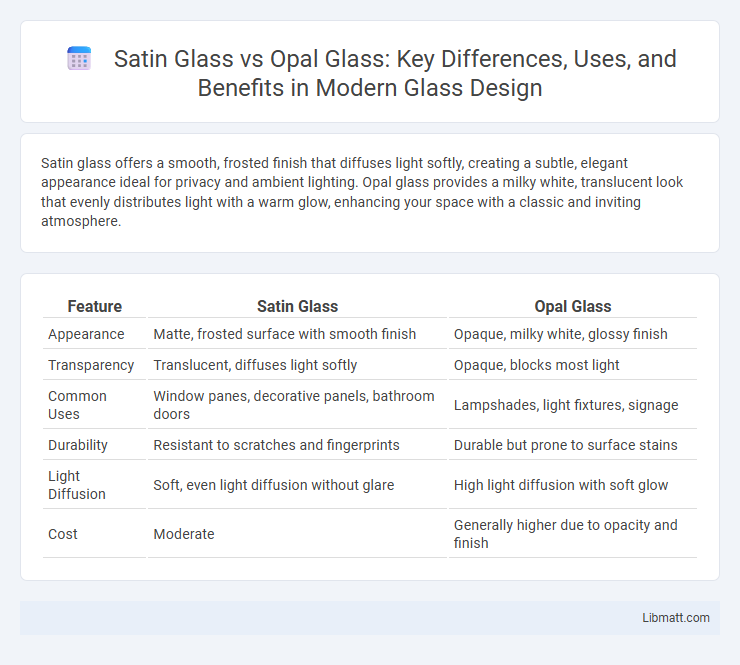 Satin Glass vs Opal Glass: Key Differences, Uses, and Benefits in Modern Glass Design