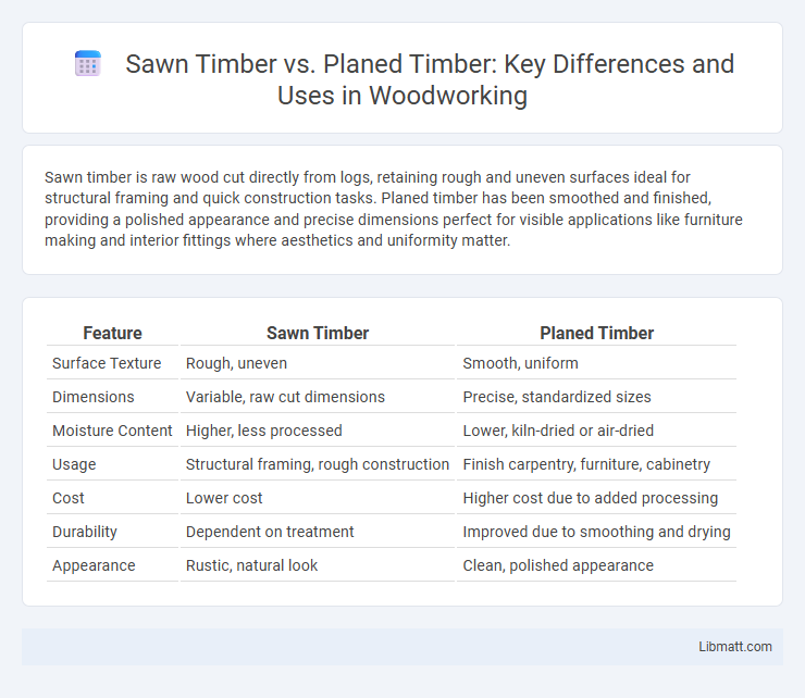 Sawn Timber vs. Planed Timber: Key Differences and Uses in Woodworking