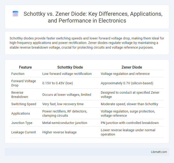 Schottky vs. Zener Diode: Key Differences, Applications, and Performance in Electronics