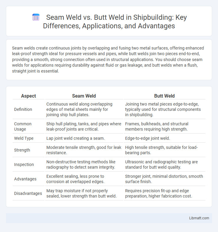 Seam Weld vs. Butt Weld in Shipbuilding: Key Differences, Applications, and Advantages