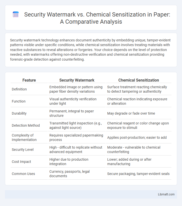 Security Watermark vs. Chemical Sensitization in Paper: A Comparative Analysis