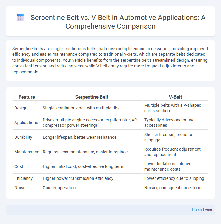 Serpentine Belt vs. V-Belt in Automotive Applications: A Comprehensive Comparison