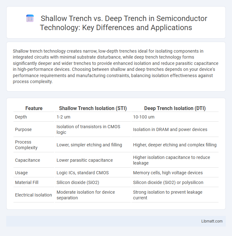 Shallow Trench vs. Deep Trench in Semiconductor Technology: Key Differences and Applications