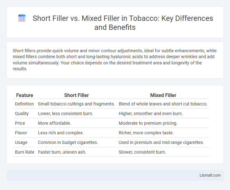Short Filler vs. Mixed Filler in Tobacco: Key Differences and Benefits