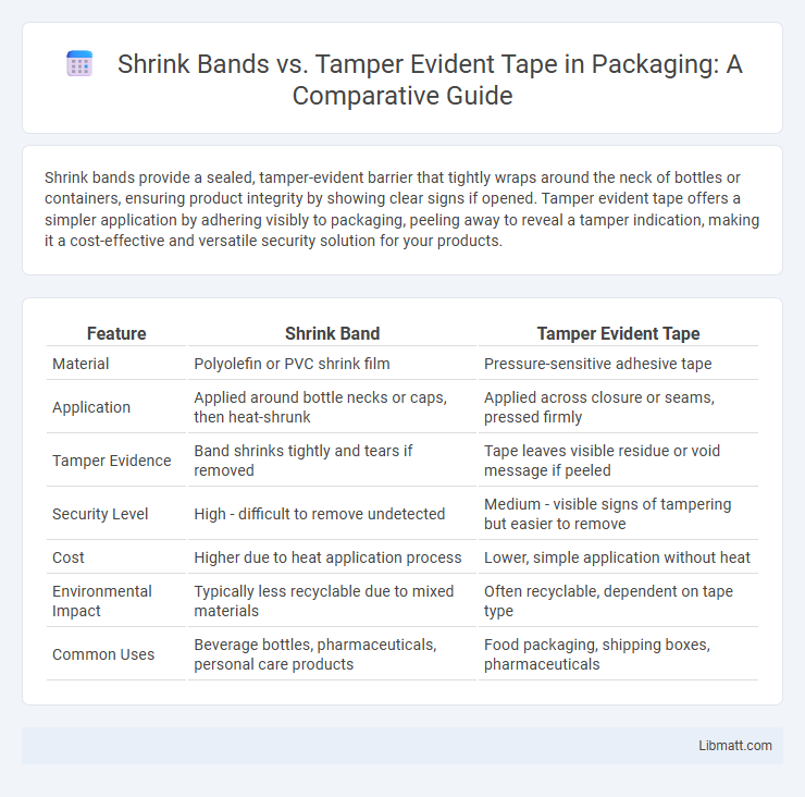 Shrink Bands vs. Tamper Evident Tape in Packaging: A Comparative Guide