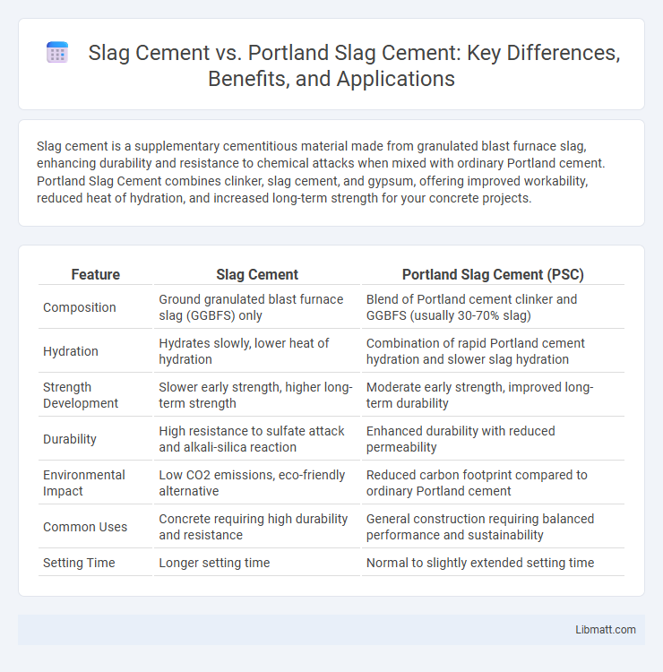 Slag Cement vs. Portland Slag Cement: Key Differences, Benefits, and Applications