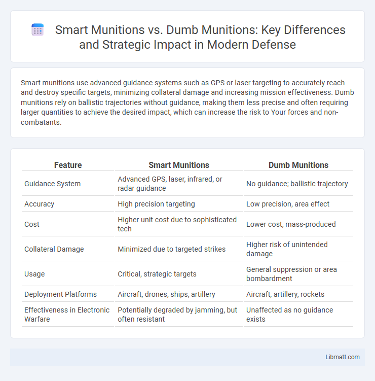 Smart Munitions vs. Dumb Munitions: Key Differences and Strategic Impact in Modern Defense