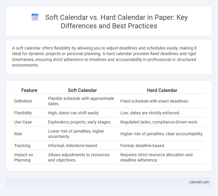 Soft Calendar vs. Hard Calendar in Paper: Key Differences and Best Practices