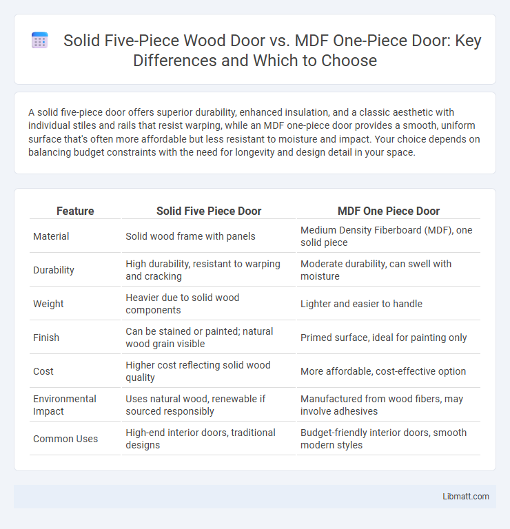 Solid Five-Piece Wood Door vs. MDF One-Piece Door: Key Differences and Which to Choose