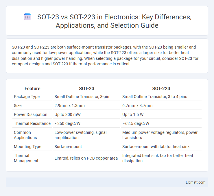 SOT-23 vs SOT-223 in Electronics: Key Differences, Applications, and Selection Guide
