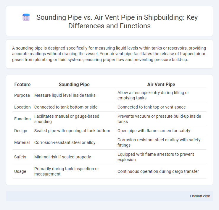 Sounding Pipe vs. Air Vent Pipe in Shipbuilding: Key Differences and Functions