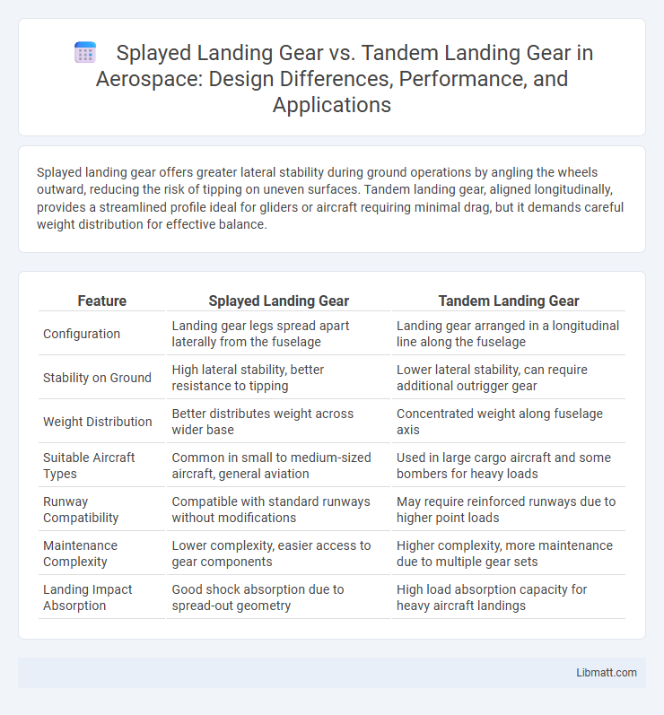 Splayed Landing Gear vs. Tandem Landing Gear in Aerospace: Design Differences, Performance, and Applications