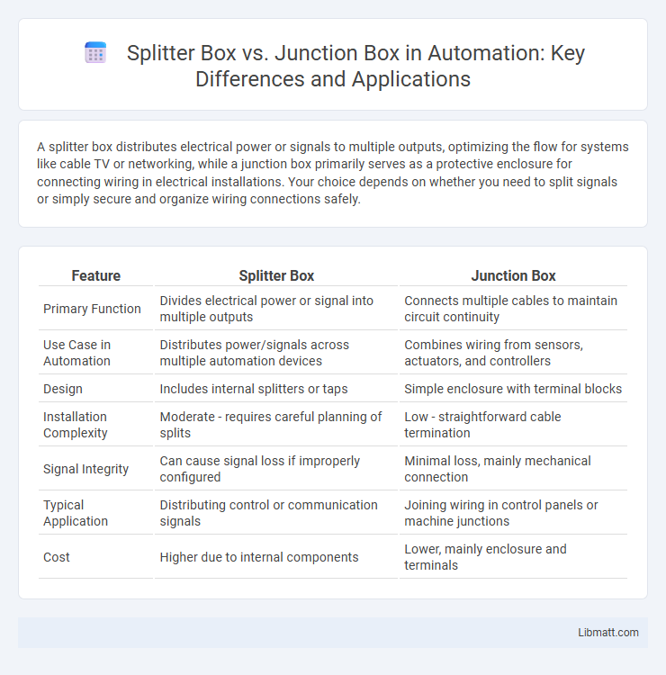 Splitter Box vs. Junction Box in Automation: Key Differences and Applications