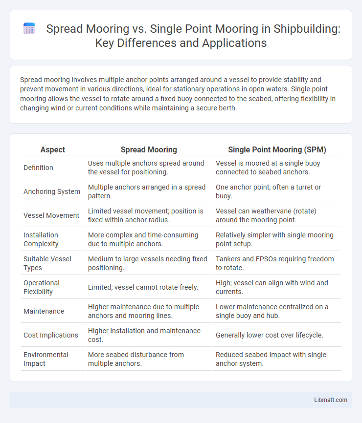 Spread Mooring vs. Single Point Mooring in Shipbuilding: Key Differences and Applications