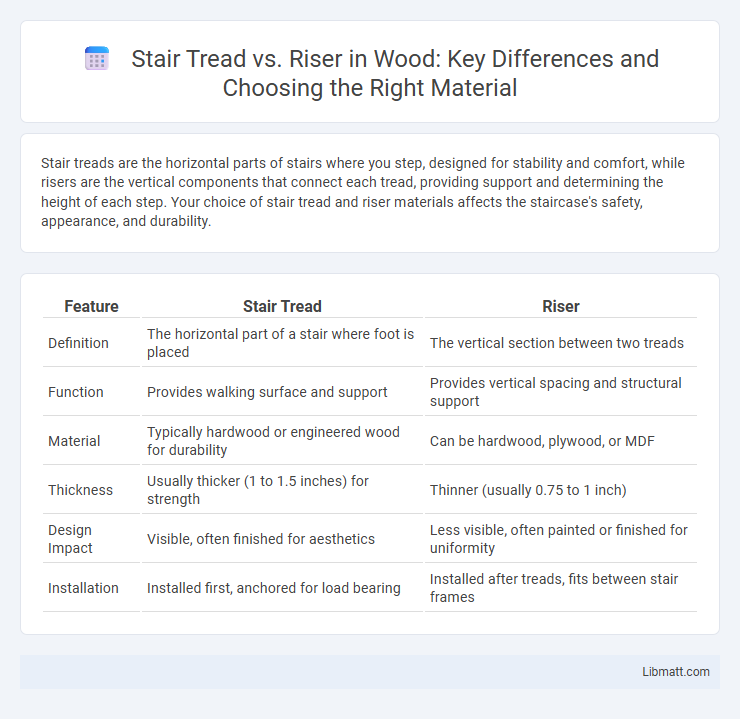Stair Tread vs. Riser in Wood: Key Differences and Choosing the Right Material