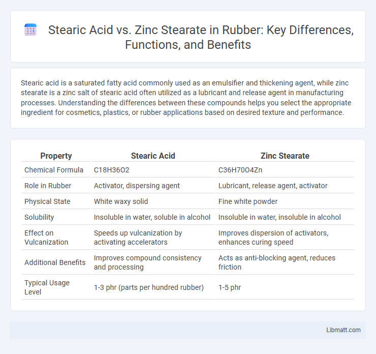 Stearic Acid vs. Zinc Stearate in Rubber: Key Differences, Functions, and Benefits