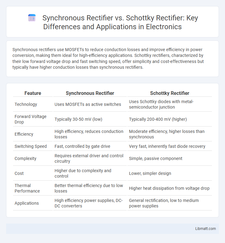 Synchronous Rectifier vs. Schottky Rectifier: Key Differences and Applications in Electronics