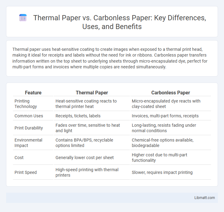 Thermal Paper vs. Carbonless Paper: Key Differences, Uses, and Benefits