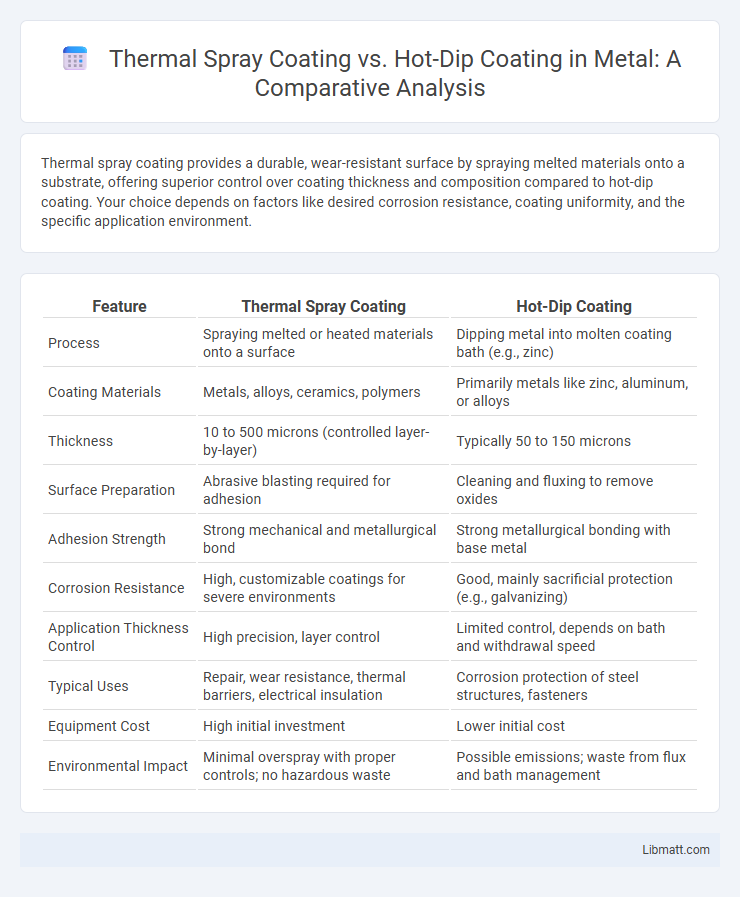 Thermal Spray Coating vs. Hot-Dip Coating in Metal: A Comparative Analysis