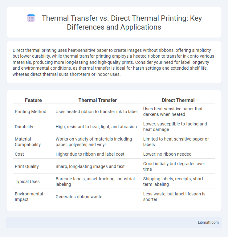 Thermal Transfer vs. Direct Thermal Printing: Key Differences and Applications