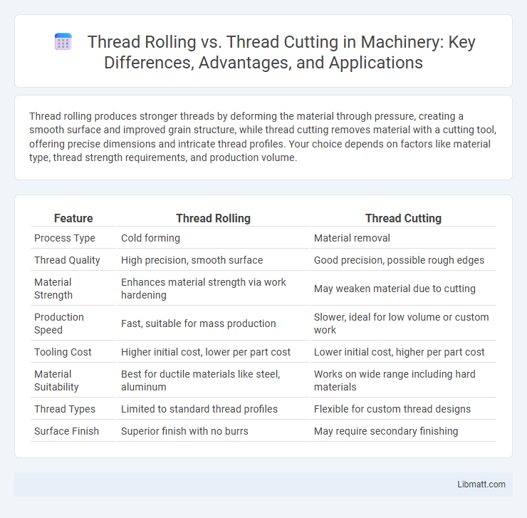 Thread Rolling vs. Thread Cutting in Machinery: Key Differences, Advantages, and Applications