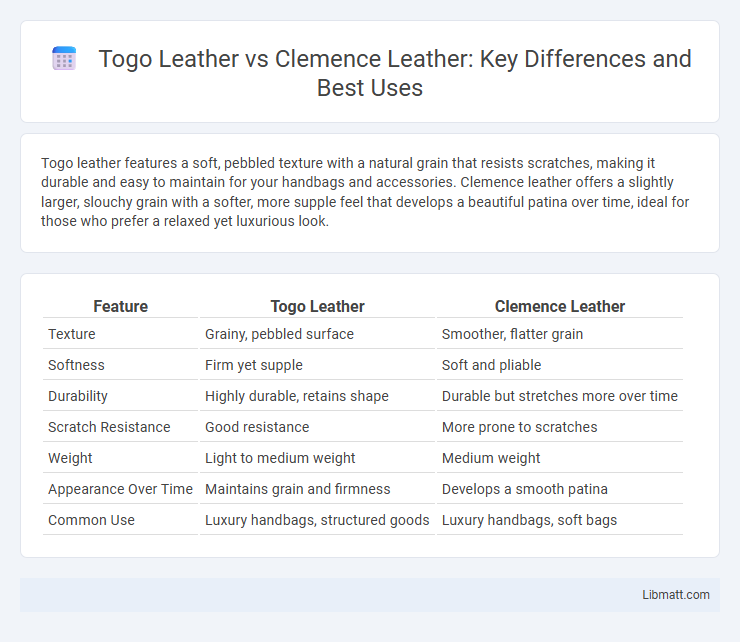 Togo Leather vs Clemence Leather: Key Differences and Best Uses